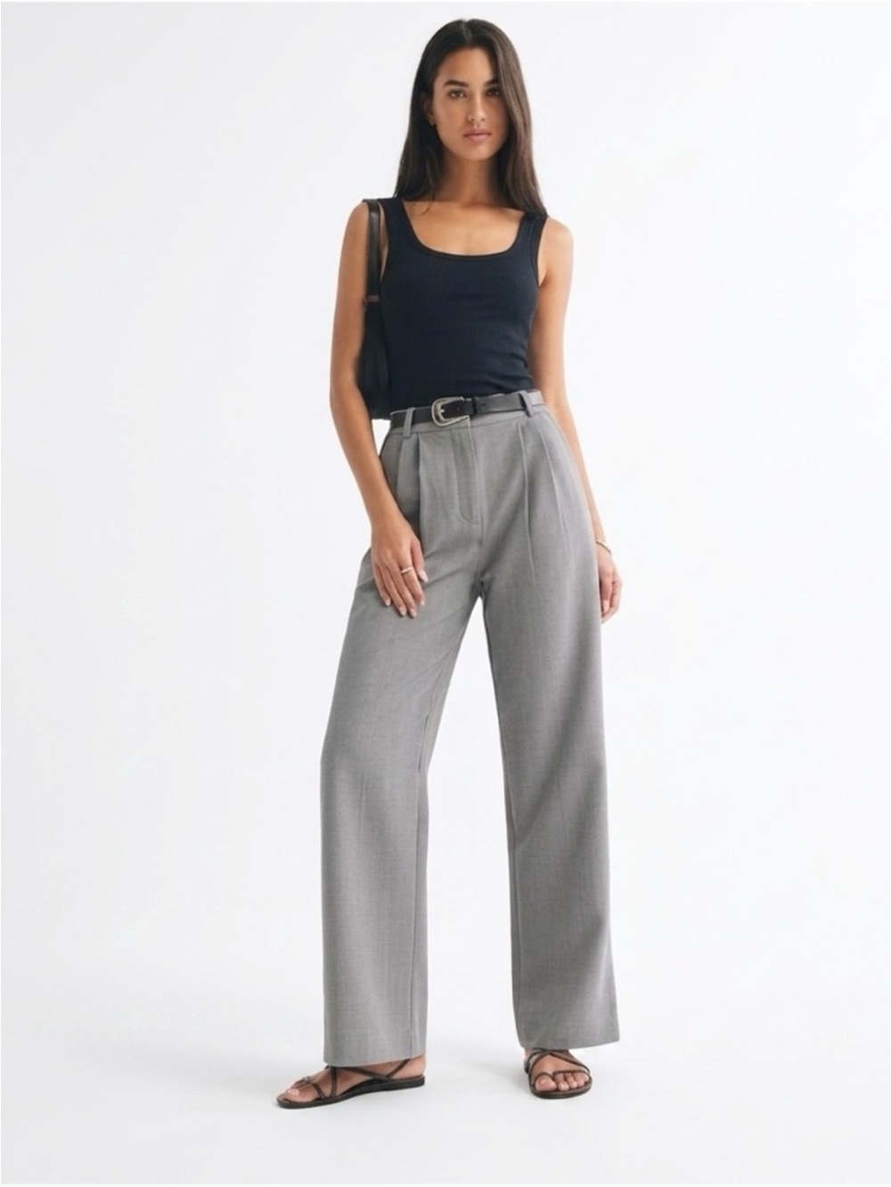 Abercrombie & Fitch Sloane High Waist Wide Leg, Tailored Trouser Menswear, M